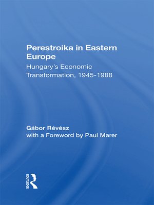 cover image of Perestroika In Eastern Europe